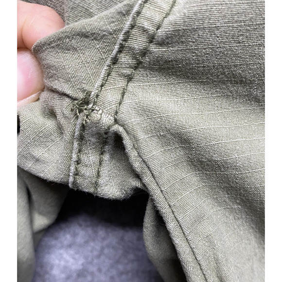 Unionbay Pants Womens 11 Green Capri Cropped Roll Cuff Stretch Twill Pockets - Picture 11 of 14